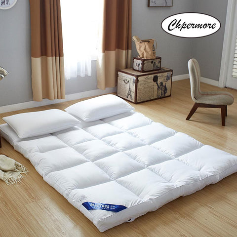 Chpermore  five star hotel Thicken Feather velvet Mattress Foldable Tatami Single double Mattresses Cotton Cover King Queen Size
